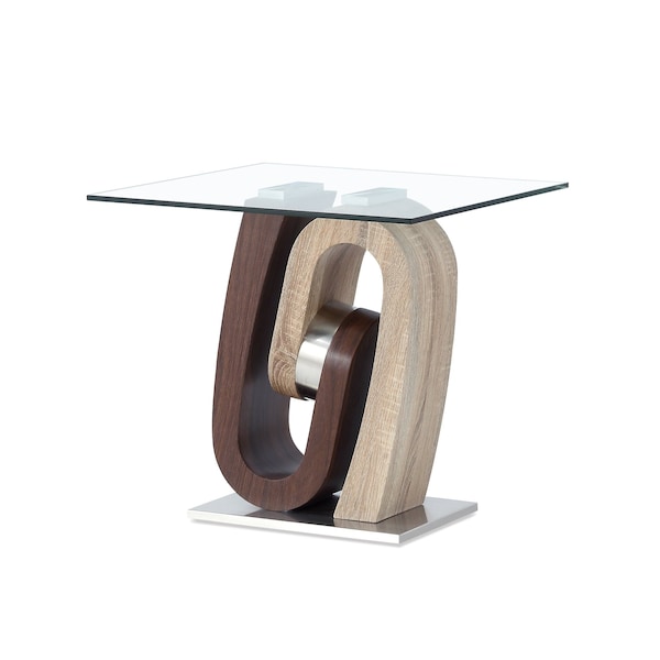 Global Furniture Usa Contemporary 10mm Tempered, Brushed, Paper T4126 End Table 3223 - main